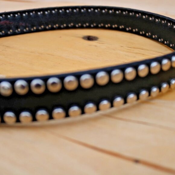 Black Leather Belt Another line inc Womens - Picture 6 of 12